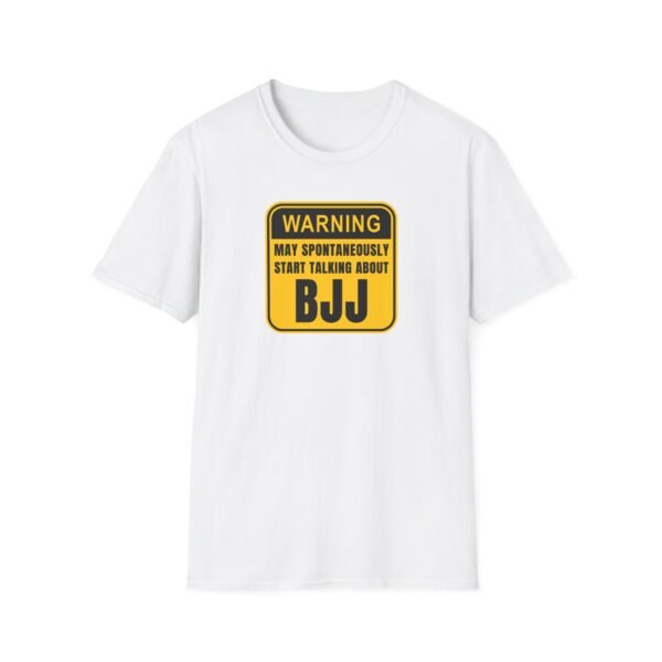 BJJ Warning Sign tee in white